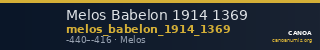 Melos Babelon 1914 1369 — CANOA