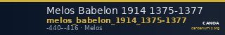 Melos Babelon 1914 1375-1377 — CANOA