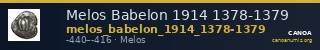 Melos Babelon 1914 1378-1379 — CANOA