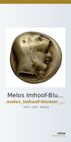 Melos Imhoof-Blumer 1883 p. 224, 77 — CANOA