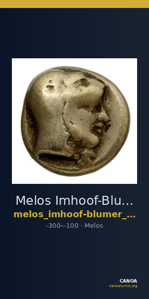 Melos Imhoof-Blumer 1883 p. 224, 77 — CANOA
