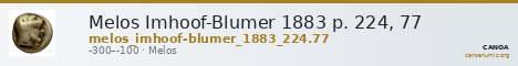 Melos Imhoof-Blumer 1883 p. 224, 77 — CANOA