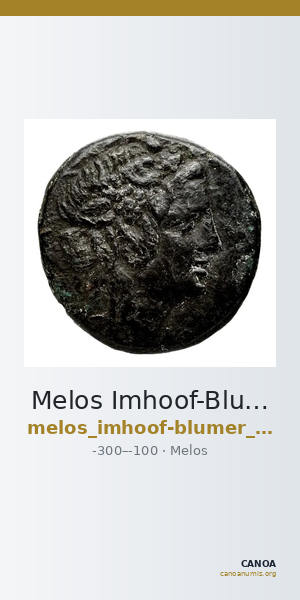 Melos Imhoof-Blumer 1883 p. 225, 78 — CANOA