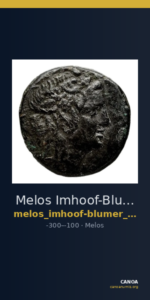 Melos Imhoof-Blumer 1883 p. 225, 78 — CANOA