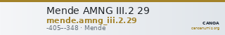 Mende AMNG III.2 29 — CANOA