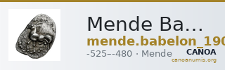 Mende Babelon 1907 1600, 1603, 1605 — CANOA