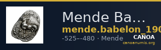Mende Babelon 1907 1600, 1603, 1605 — CANOA