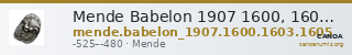Mende Babelon 1907 1600, 1603, 1605 — CANOA