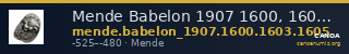 Mende Babelon 1907 1600, 1603, 1605 — CANOA