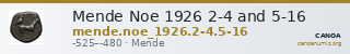 Mende Noe 1926 2-4 and 5-16 — CANOA