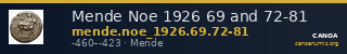 Mende Noe 1926 69 and 72-81 — CANOA