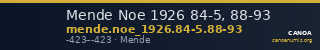 Mende Noe 1926 84-5, 88-93 — CANOA