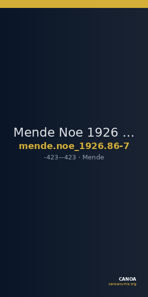 Mende Noe 1926 86-7 — CANOA