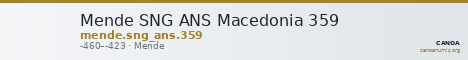 Mende SNG ANS Macedonia 359 — CANOA