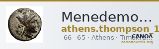 Menedemos Athens Thompson 1961 1241-1244 — CANOA