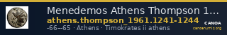 Menedemos Athens Thompson 1961 1241-1244 — CANOA