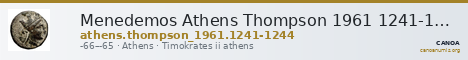 Menedemos Athens Thompson 1961 1241-1244 — CANOA