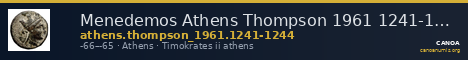 Menedemos Athens Thompson 1961 1241-1244 — CANOA
