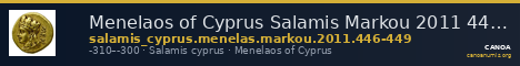 Menelaos of Cyprus Salamis Markou 2011 446-449 — CANOA