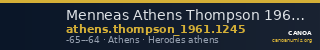 Menneas Athens Thompson 1961 1245 — CANOA