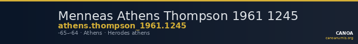 Menneas Athens Thompson 1961 1245 — CANOA