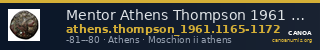Mentor Athens Thompson 1961 1165-1172 — CANOA