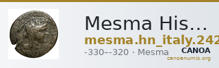 Mesma Historia Numorum Italy 2424-25 — CANOA