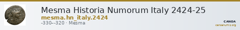 Mesma Historia Numorum Italy 2424-25 — CANOA