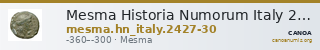 Mesma Historia Numorum Italy 2427-30 — CANOA