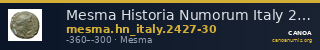 Mesma Historia Numorum Italy 2427-30 — CANOA