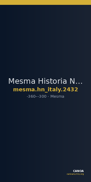 Mesma Historia Numorum Italy 2432 — CANOA