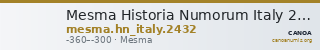 Mesma Historia Numorum Italy 2432 — CANOA