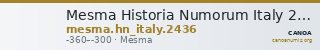 Mesma Historia Numorum Italy 2436 — CANOA