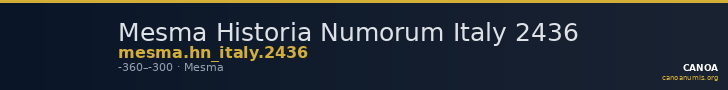Mesma Historia Numorum Italy 2436 — CANOA