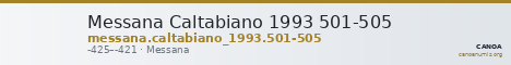 Messana Caltabiano 1993 501-505 — CANOA