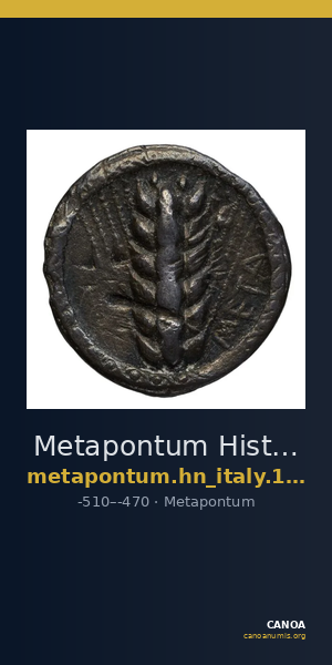 Metapontum Historia Numorum Italy 1482-3 — CANOA