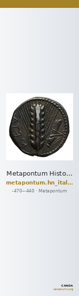Metapontum Historia Numorum Italy 1484-6 — CANOA
