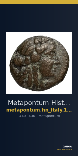 Metapontum Historia Numorum Italy 1490 — CANOA