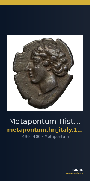 Metapontum Historia Numorum Italy 1510-14 — CANOA