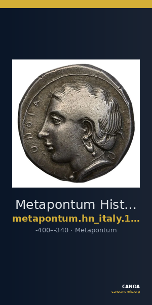Metapontum Historia Numorum Italy 1515-22 — CANOA