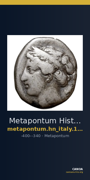 Metapontum Historia Numorum Italy 1524 — CANOA