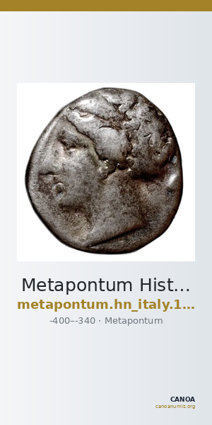 Metapontum Historia Numorum Italy 1525 — CANOA