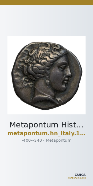 Metapontum Historia Numorum Italy 1528-30 — CANOA