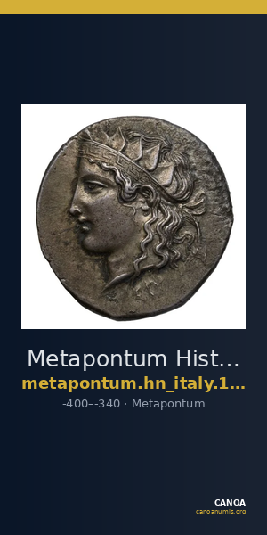 Metapontum Historia Numorum Italy 1531-2 — CANOA