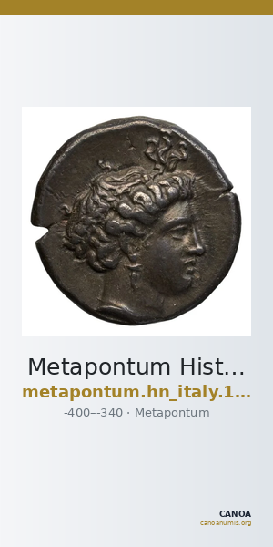 Metapontum Historia Numorum Italy 1535-51 — CANOA