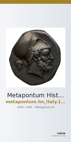 Metapontum Historia Numorum Italy 1552-3 — CANOA