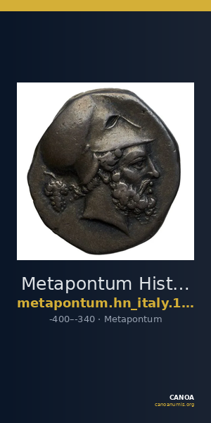 Metapontum Historia Numorum Italy 1552-3 — CANOA