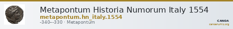 Metapontum Historia Numorum Italy 1554 — CANOA