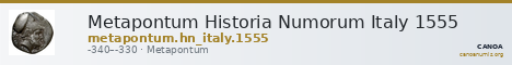 Metapontum Historia Numorum Italy 1555 — CANOA