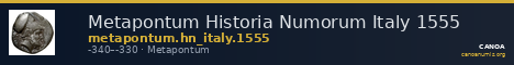 Metapontum Historia Numorum Italy 1555 — CANOA